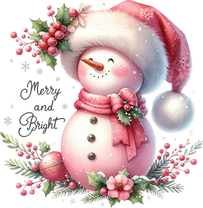 Motivtransfer 8622 Schneefrau Merry and Bright