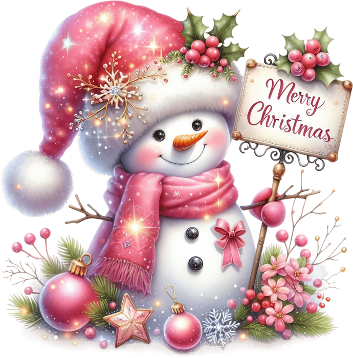 Motivtransfer 8624 Schneefrau Merry Christmas