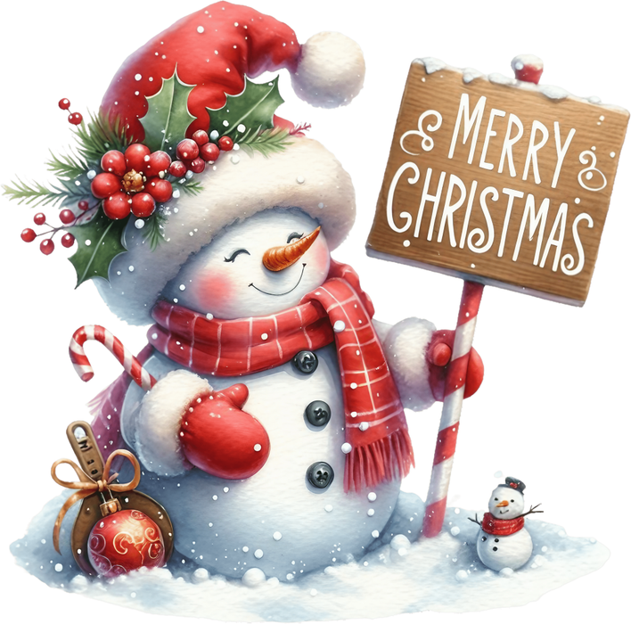Motivtransfer 8631 Schneemann Merry Christmas