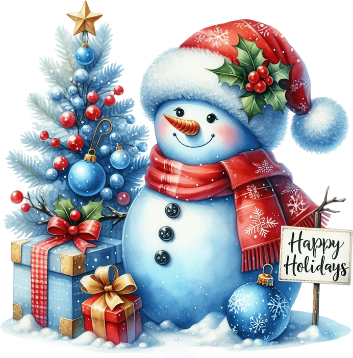 Motivtransfer 8632 Schneemann Happy Holidays