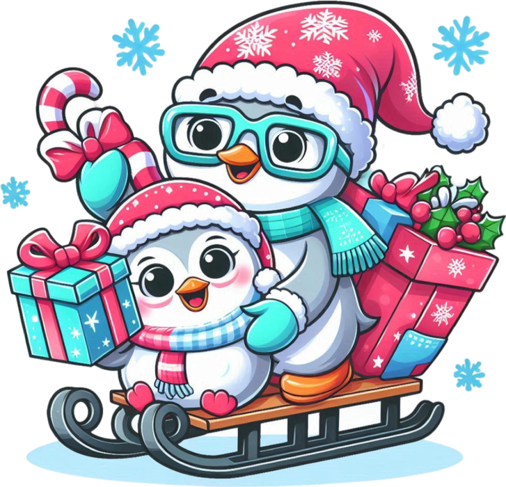 Motivtransfer 8636 Pinguin auf Schlitten