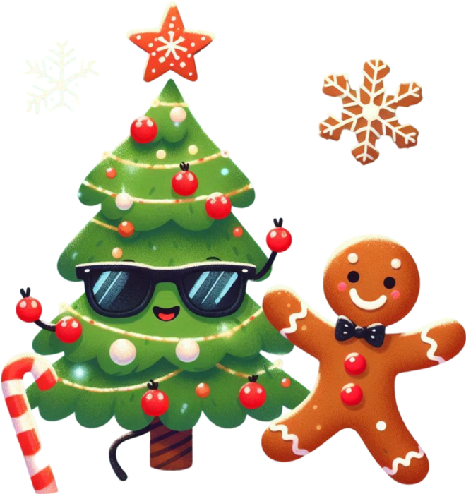 Motivtransfer 8646 Lebkuchen und Weihnachtsbaum