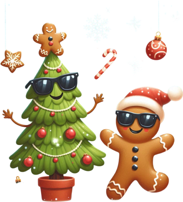 Motivtransfer 8647 Lebkuchen und Weihnachtsbaum