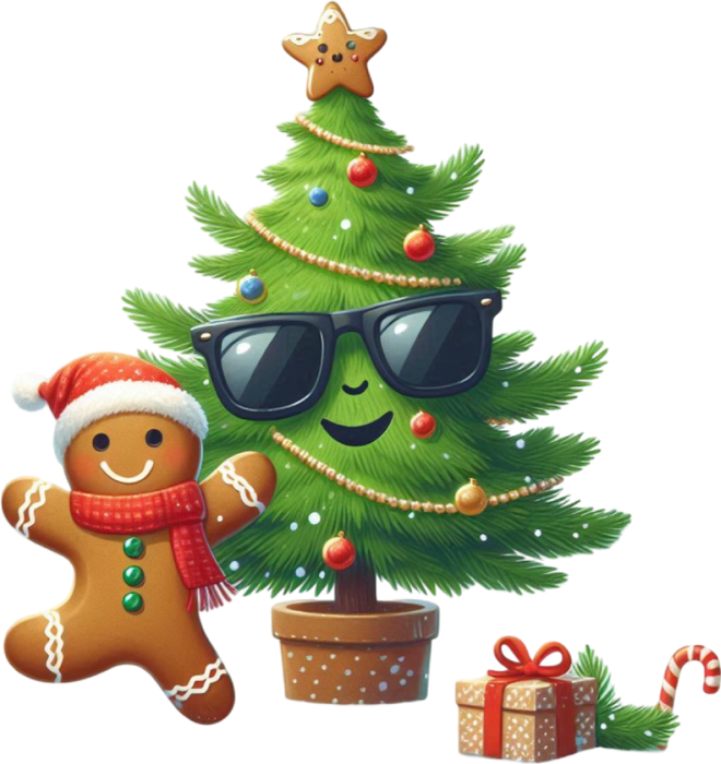 Motivtransfer 8648 Lebkuchen und Weihnachtsbaum
