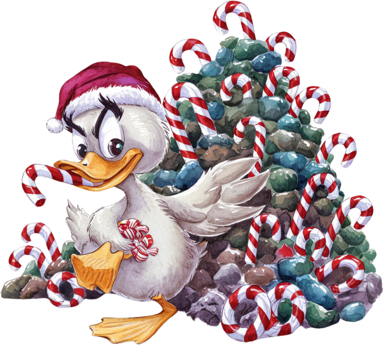 Motivtransfer 8659 Ente mit Zuckerstangen