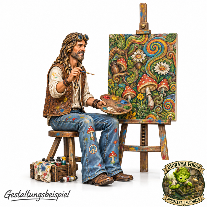 Hippie malt ein Bild - (DF-867)