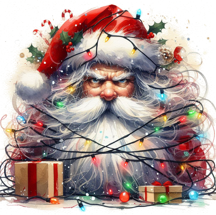 Motivtransfer 8683 Funny Santa grummelig