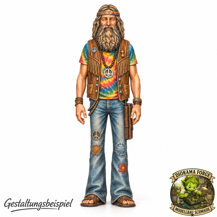 Hippie mit Bart und Haarband - (DF-868)