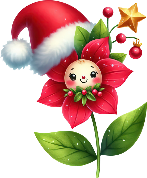 Motivtransfer 8698 Blume mit Hut