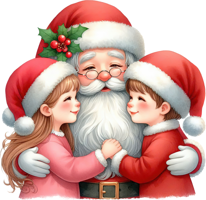 Motivtransfer 8717 Santa mit Kindern