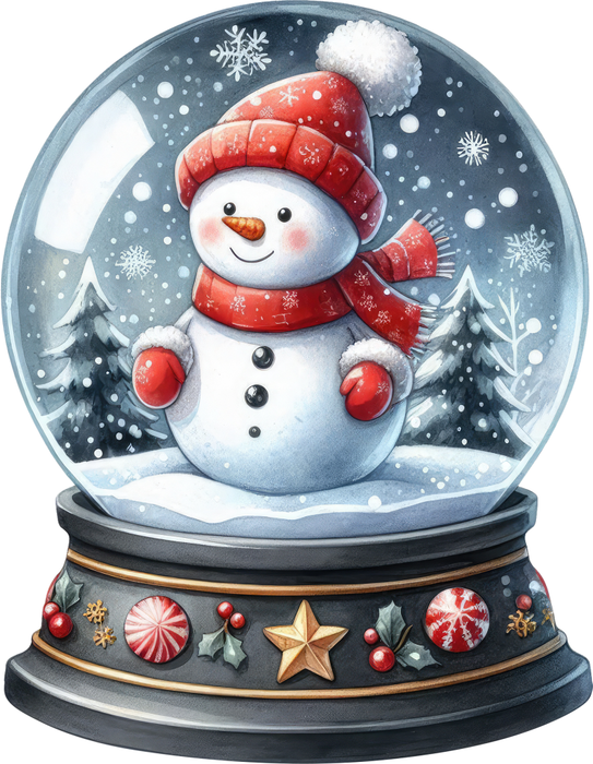 Motivtransfer 8719 Schneekugel mit Schneemann