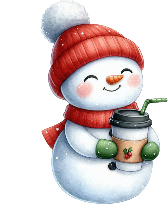 Motivtransfer 8721 Schneemann mit Trinken