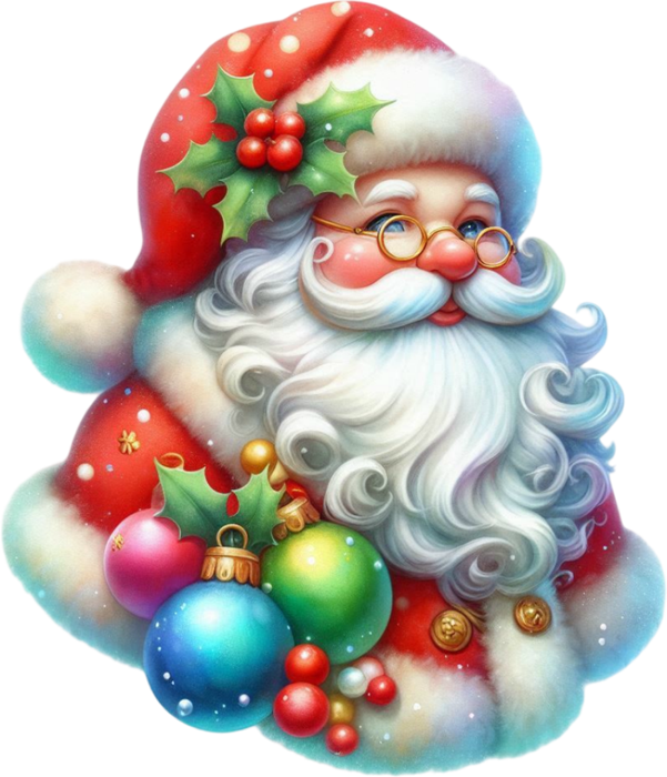 Motivtransfer 8759 Santa mit Kugel