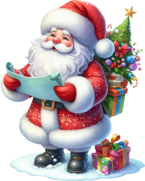 Motivtransfer 8760 Santa hat den Sack voll Geschenke