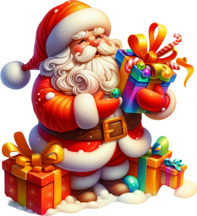 Motivtransfer 8767 Santa mit Geschenken
