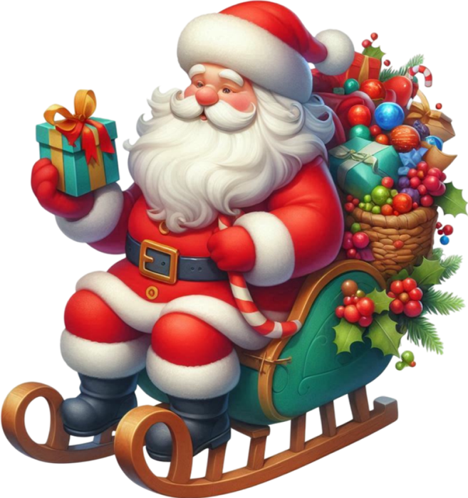 Motivtransfer 8768 Santa im Schlitten