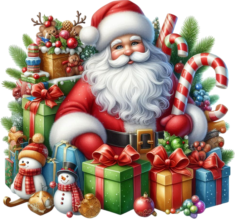 Motivtransfer 8769 Santa mit Zuckerstange