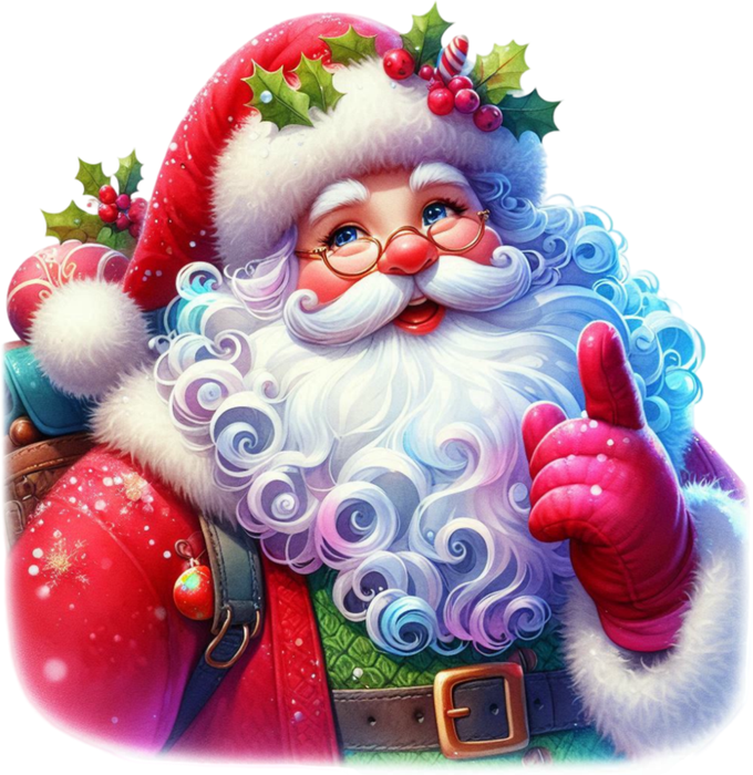 Motivtransfer 8770 Santa freut sich