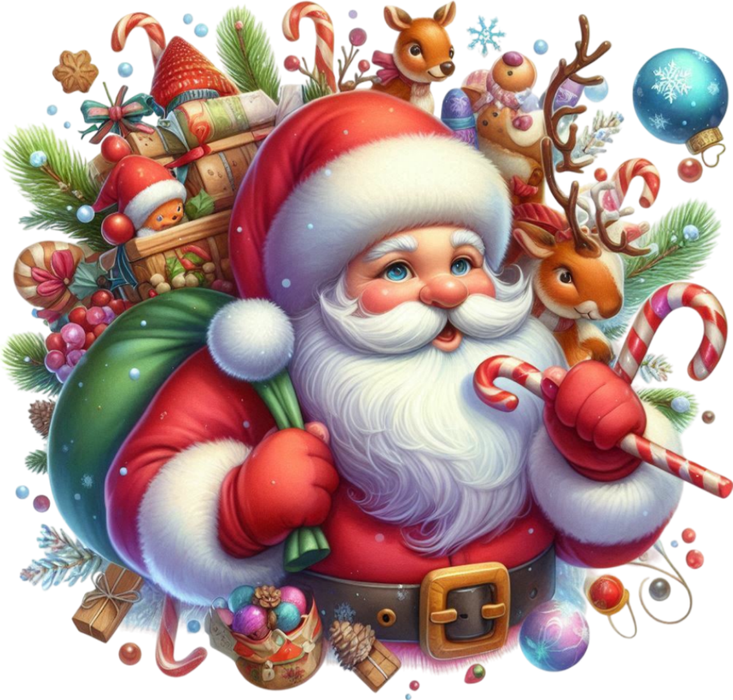 Motivtransfer 8777 Santa im Paradies