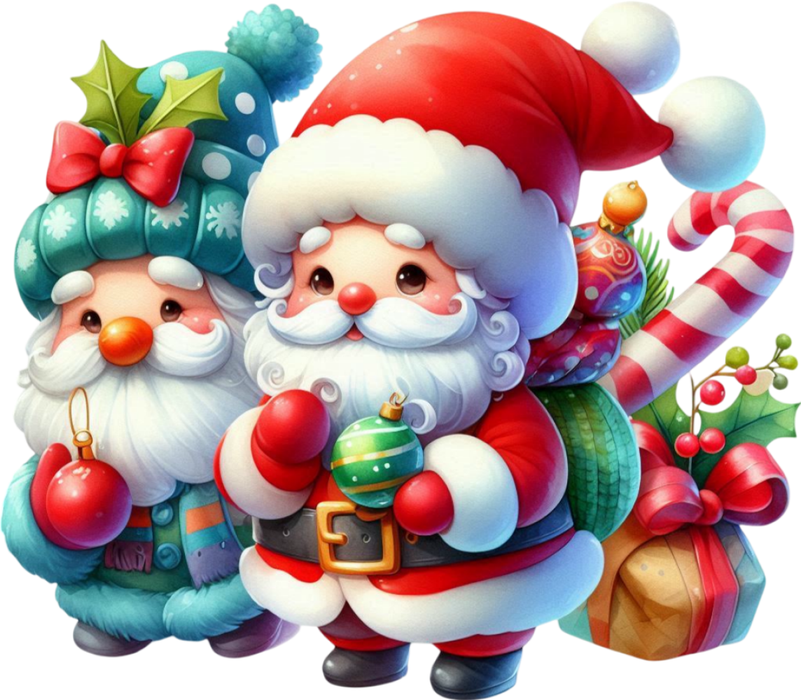 Motivtransfer 8778 Santa mit Gnom