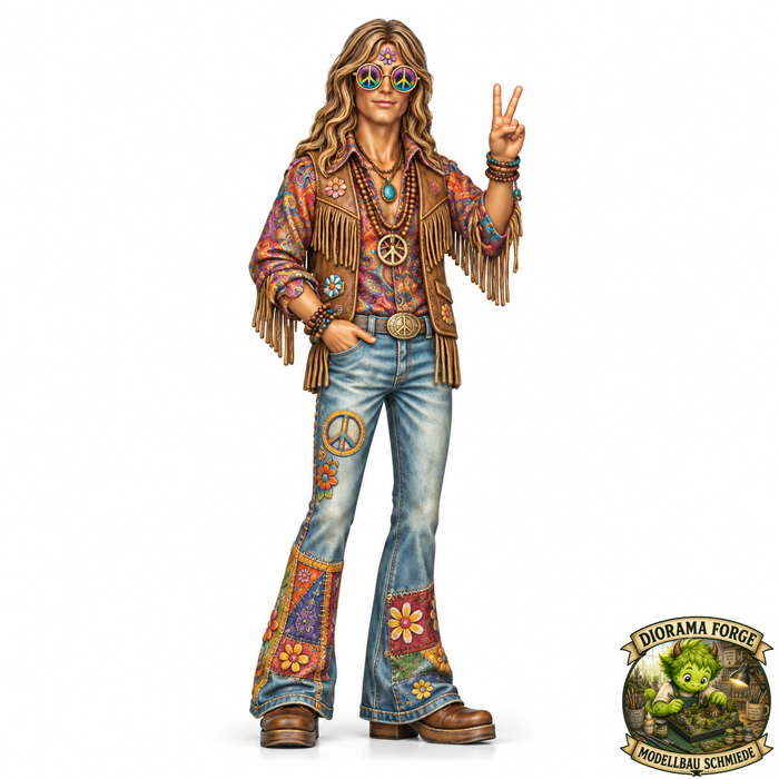 Hippie mit übergrosser Sonnenbrille - (DF-877)