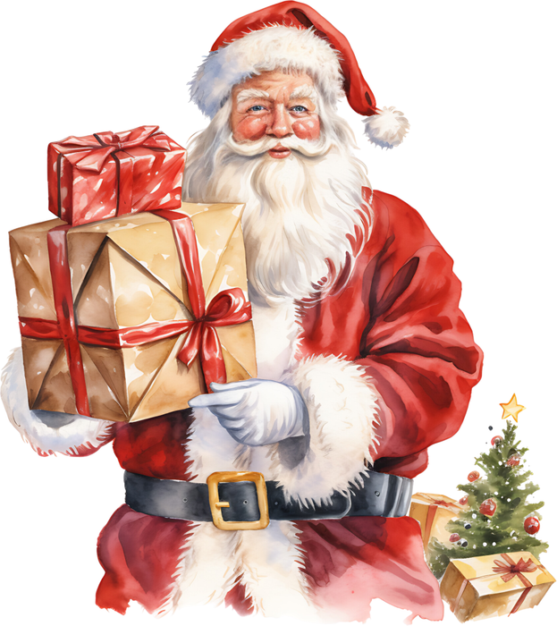 Motivtransfer 8784 Santa mit Geschenken