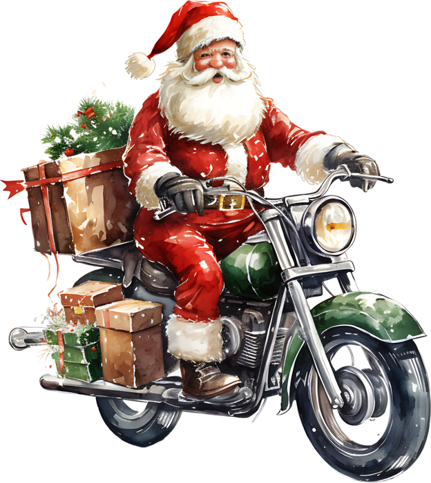 Motivtransfer 8786 Santa auf Motorrad