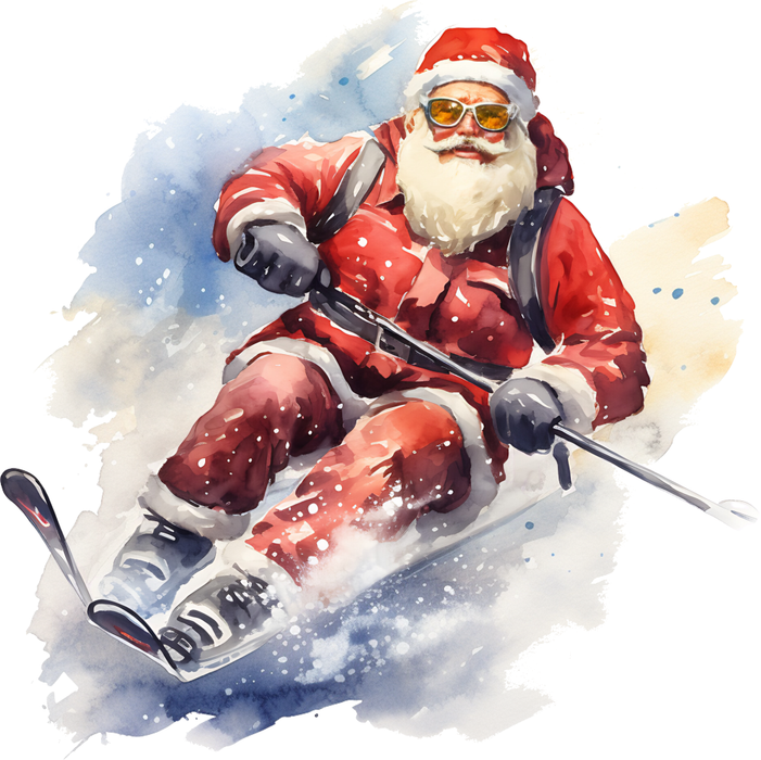 Motivtransfer 8790 Santa auf Skis
