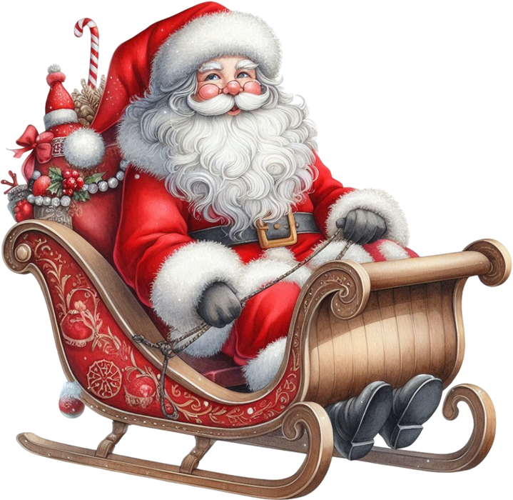 Motivtransfer 8799 Santa im Schlitten
