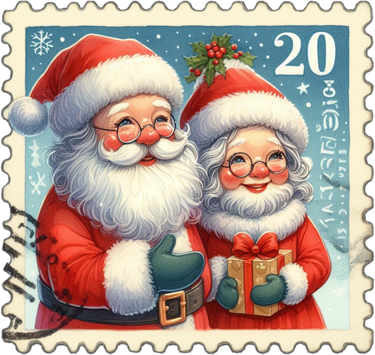 Motivtransfer 8814 Mr. And Mrs. Claus Briefmarke