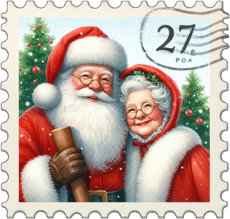 Motivtransfer 8816 Mr. And Mrs. Claus Briefmarke