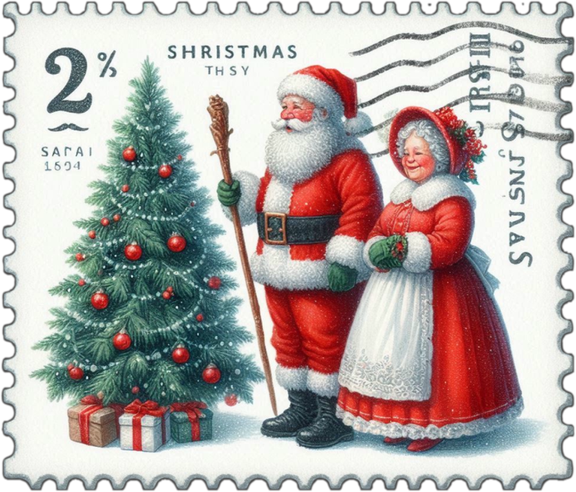 Motivtransfer 8818 Mr. And Mrs. Claus Briefmarke