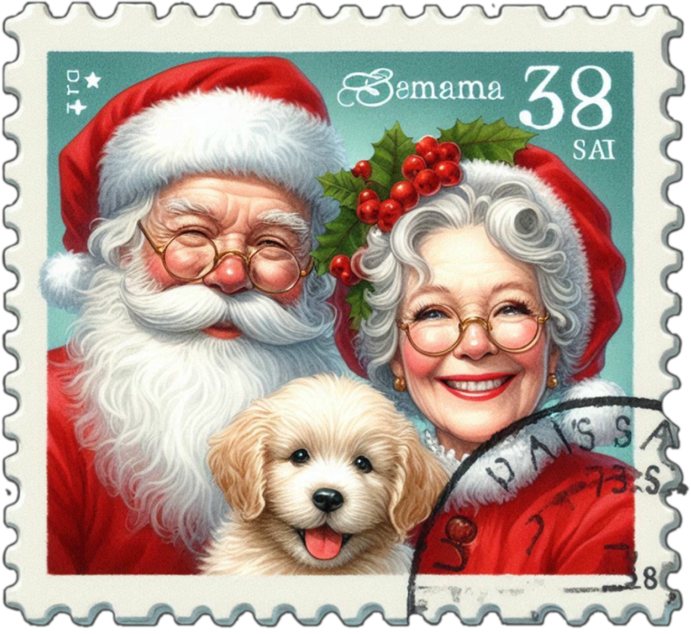 Motivtransfer 8819 Mr. And Mrs. Claus Briefmarke