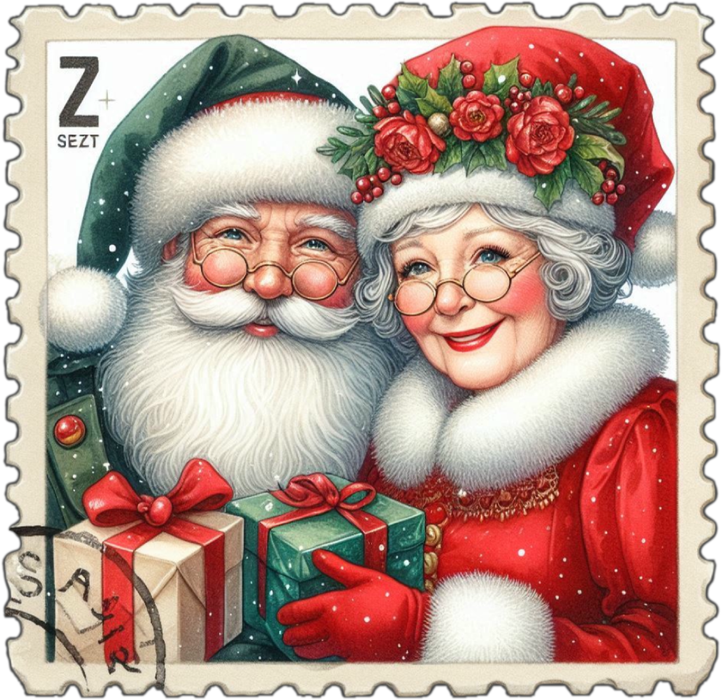 Motivtransfer 8820 Mr. And Mrs. Claus Briefmarke