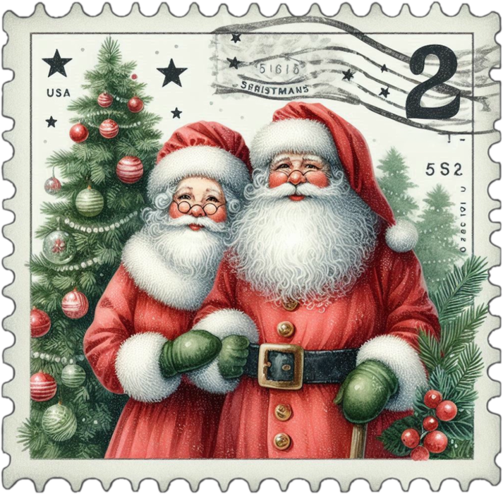 Motivtransfer 8821 Mr. And Mrs. Claus Briefmarke