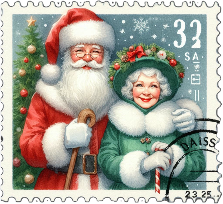 Motivtransfer 8822 Mr. And Mrs. Claus Briefmarke