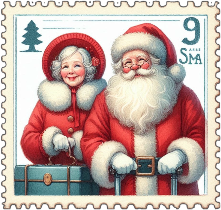 Motivtransfer 8824 Mr. And Mrs. Claus Briefmarke