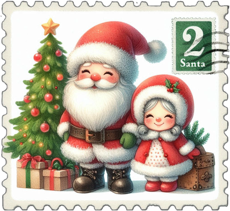Motivtransfer 8825 Mr. And Mrs. Claus Briefmarke