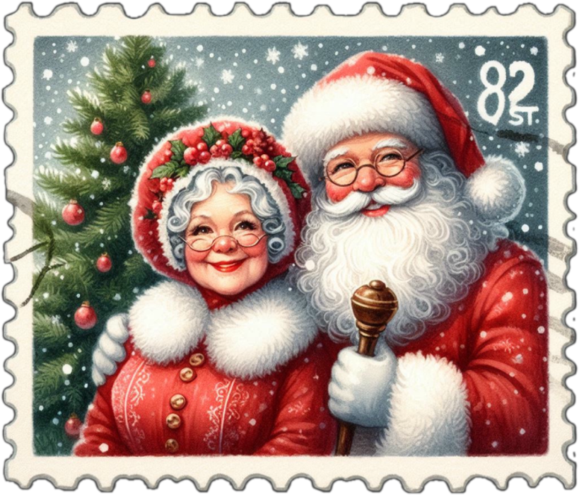 Motivtransfer 8826 Mr. And Mrs. Claus Briefmarke