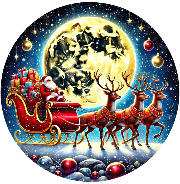 Motivtransfer 8858 Rentiere vorm Mond