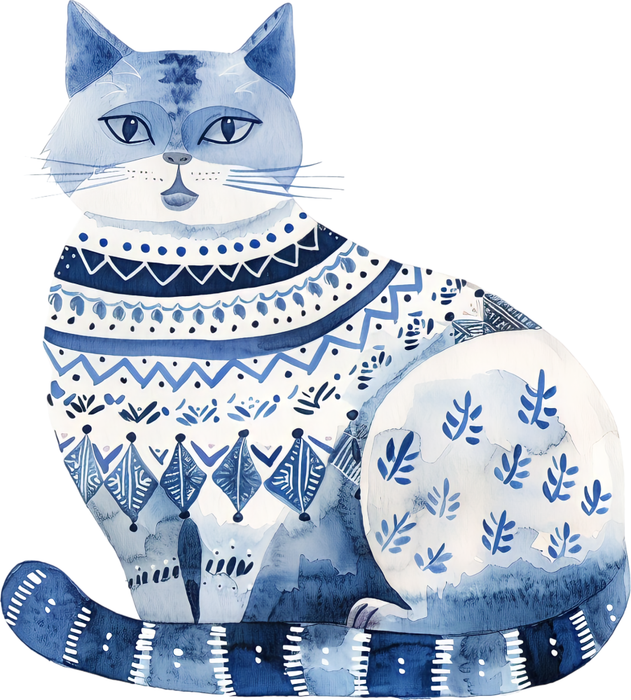 Motivtransfer 8888 Skandinavische Weihnachten Katze