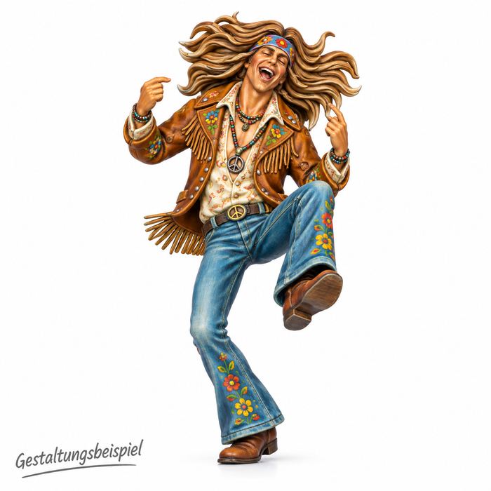 Hippie tanzt und spielt Luftgitarre - (DF-891)