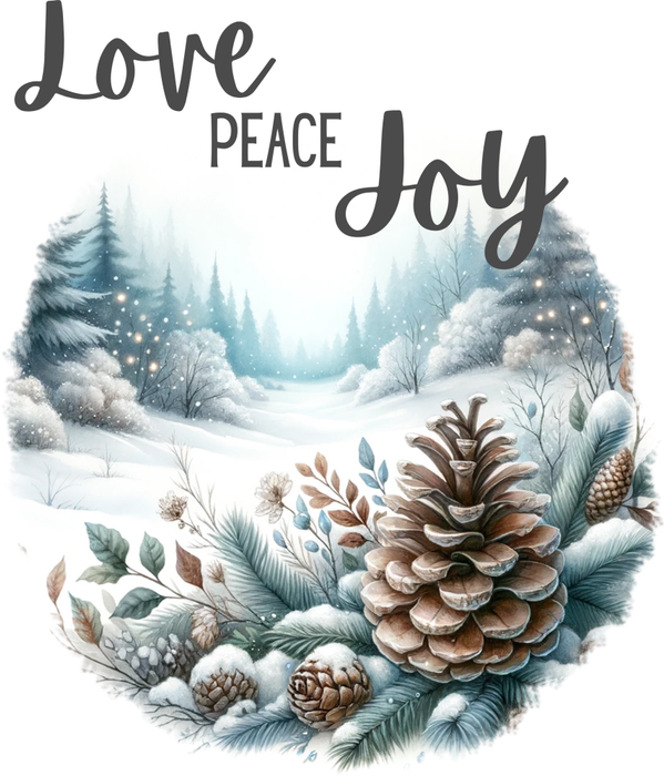 Motivtransfer 8961 Love peace joy