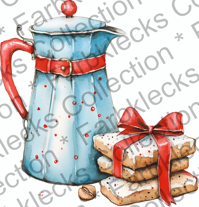 Motivtransfer 9244 Weihnachtscafe mit Keksen