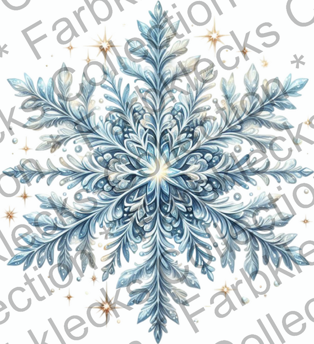 Motivtransfer 9411 Schneeflocke Watercolor