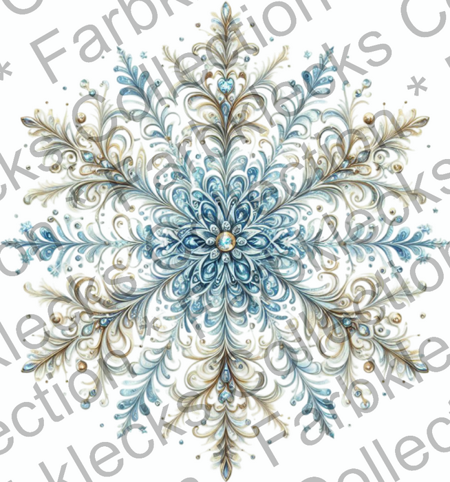 Motivtransfer 9412 Schneeflocke Watercolor