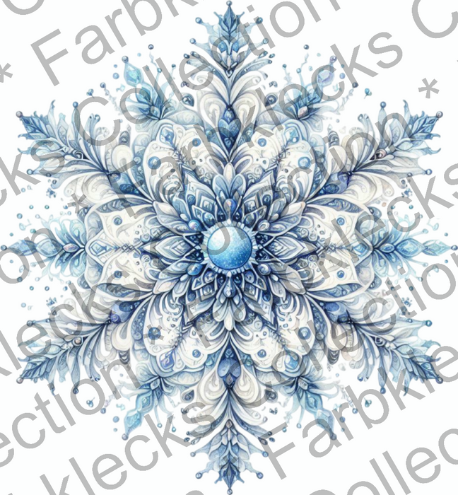 Motivtransfer 9416 Schneeflocke Watercolor