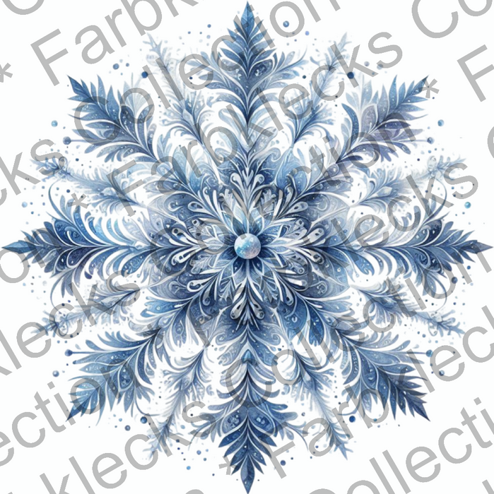 Motivtransfer 9417 Schneeflocke Watercolor
