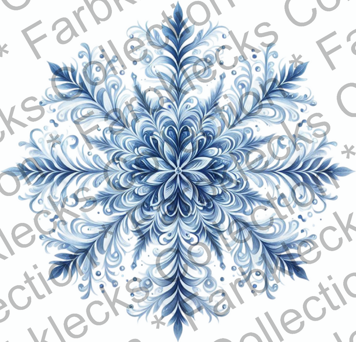 Motivtransfer 9423 Schneeflocke Watercolor