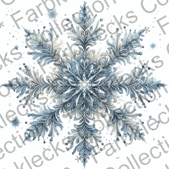 Motivtransfer 9424 Schneeflocke Watercolor